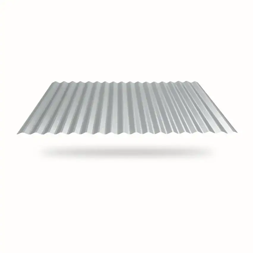 galvanized-sinusoidal ورق کرکره شیروانی گالوانیزه در بک گراند سفید